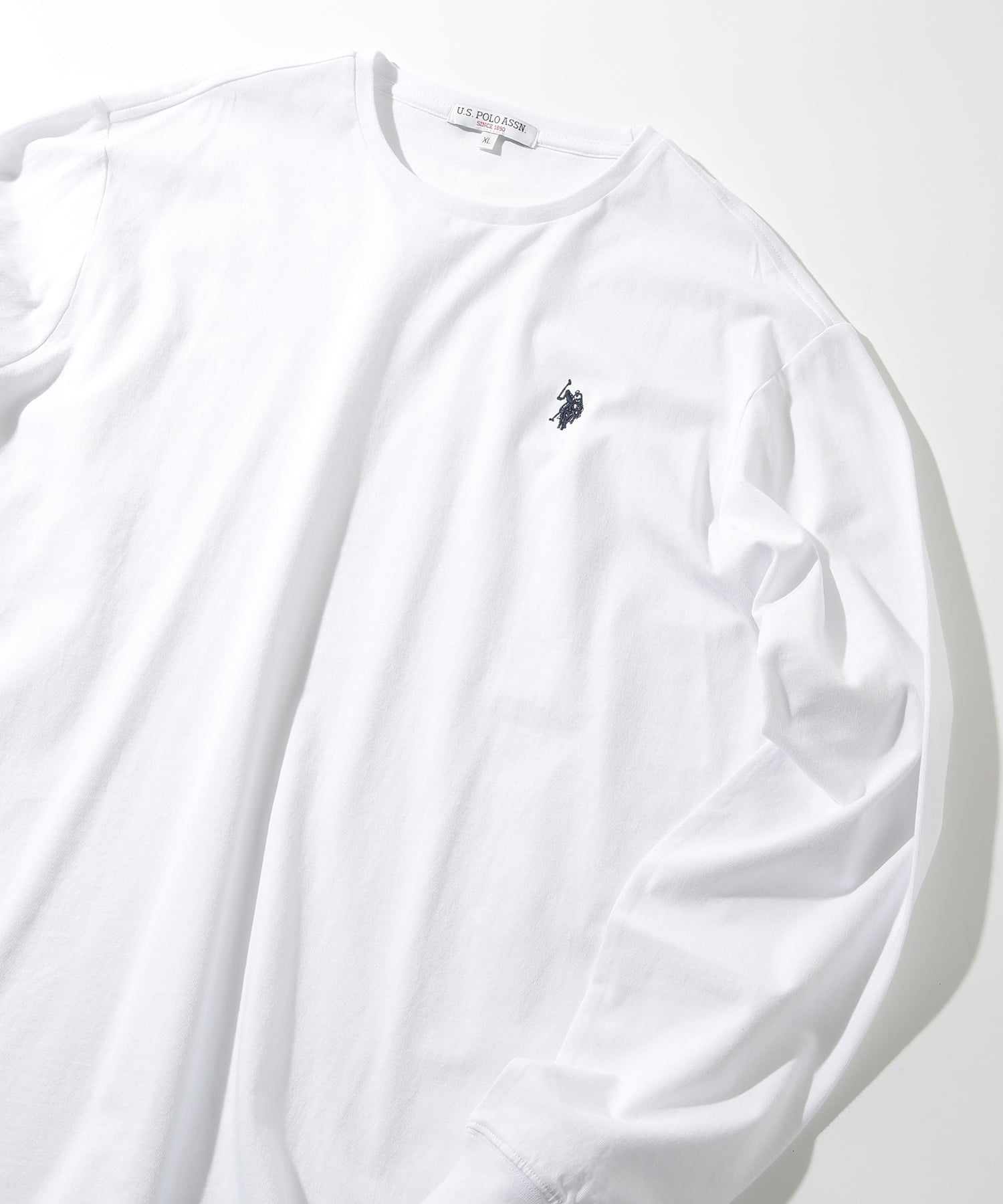 Футболка с длинным рукавом US POLO ASSN./Classic Pony с логотипом One-Point U.S. Polo Assn., WHT — фото 3