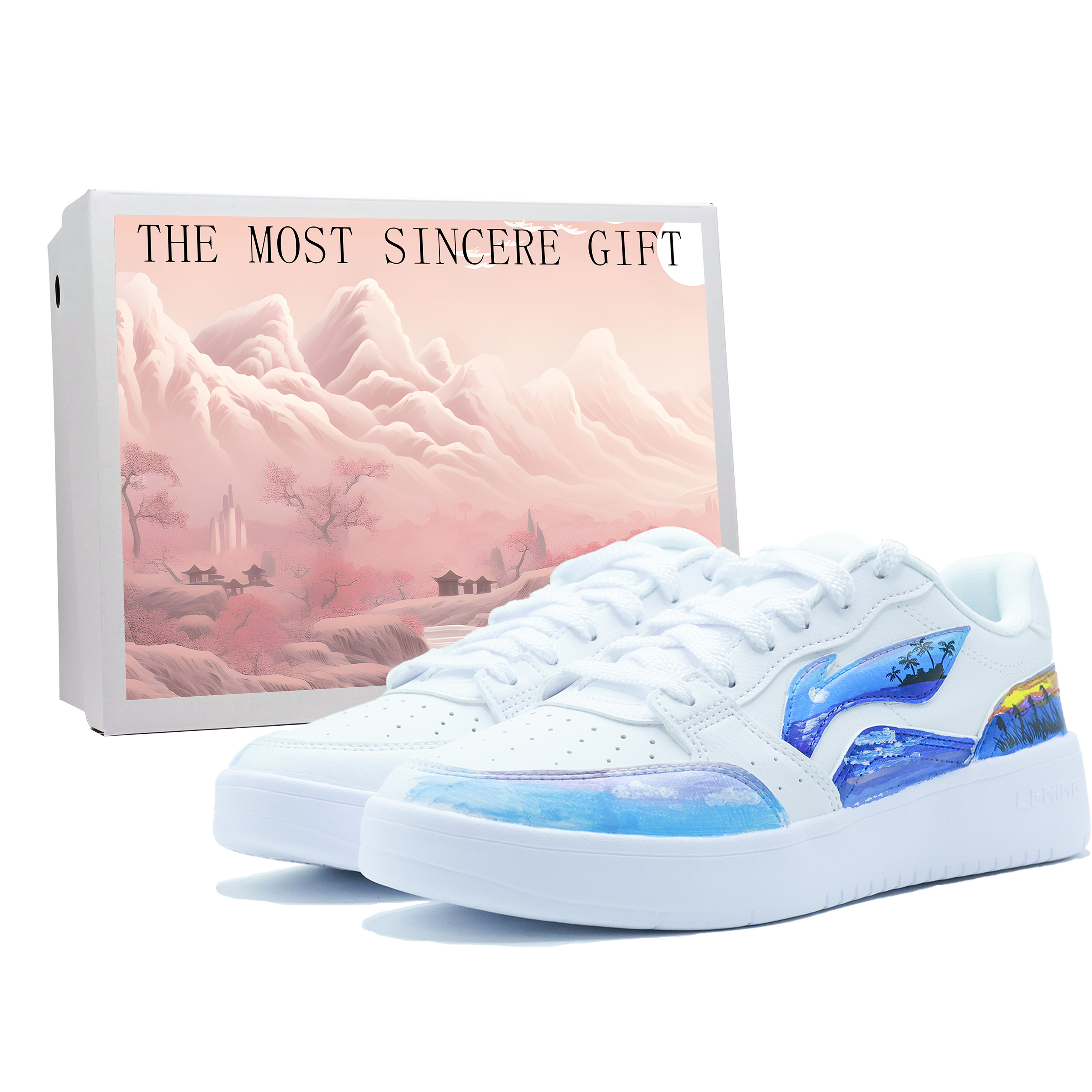 

LINING Кроссовки для скейтбординга Acer Truncatum, противоскользящие, износостойкие, легкие, синие, мужские