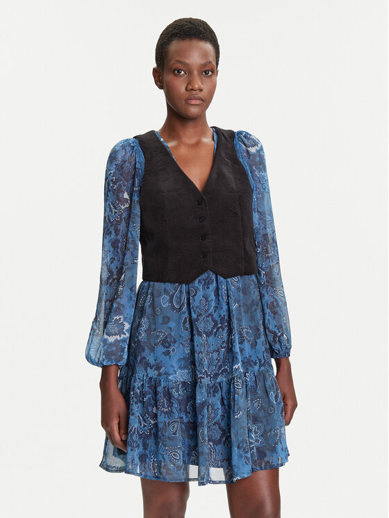 

Повседневное платье regular fit Chaleco 25WWVW27 Desigual, синий