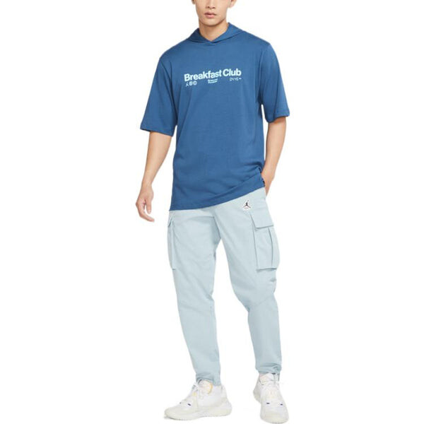 Толстовка Air Jordan Alphabet Short Sleeve Hoodie Men's Blue, синий — фото 3