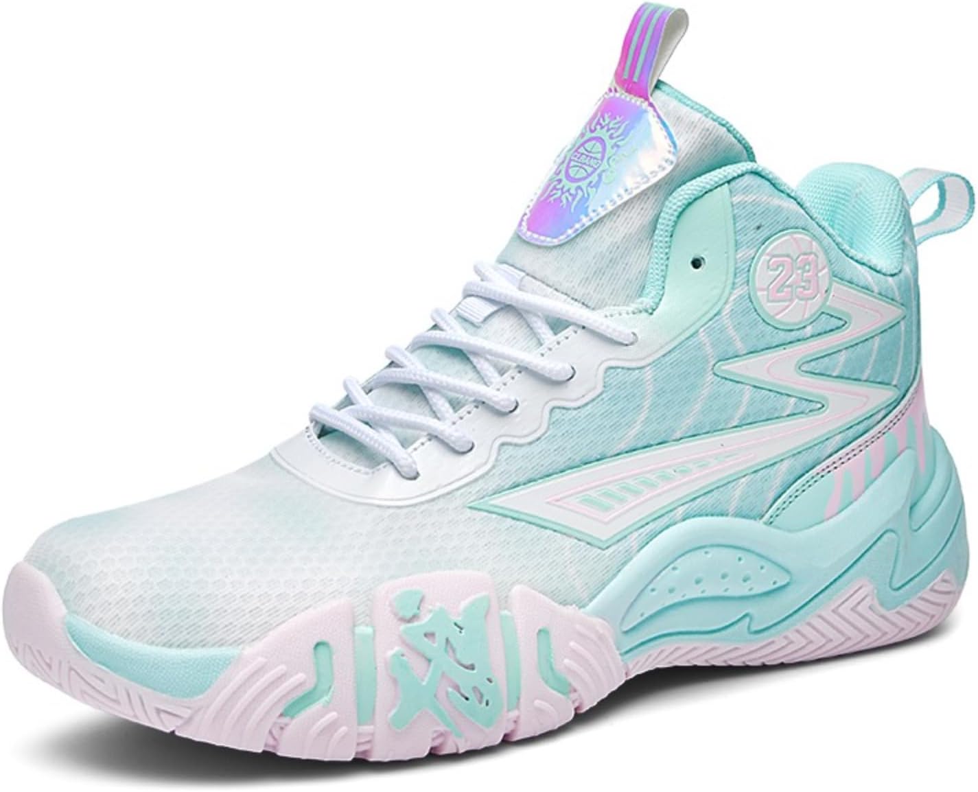 

Мужские дышащие кроссовки из сетки с граффити, высокие, на шнуровке, для баскетбола, легкие, противоскользящие, модные кроссовки для спорта, тренировок, бега, занятий в зале и на улице, повседневного ношения Netehadi, белый