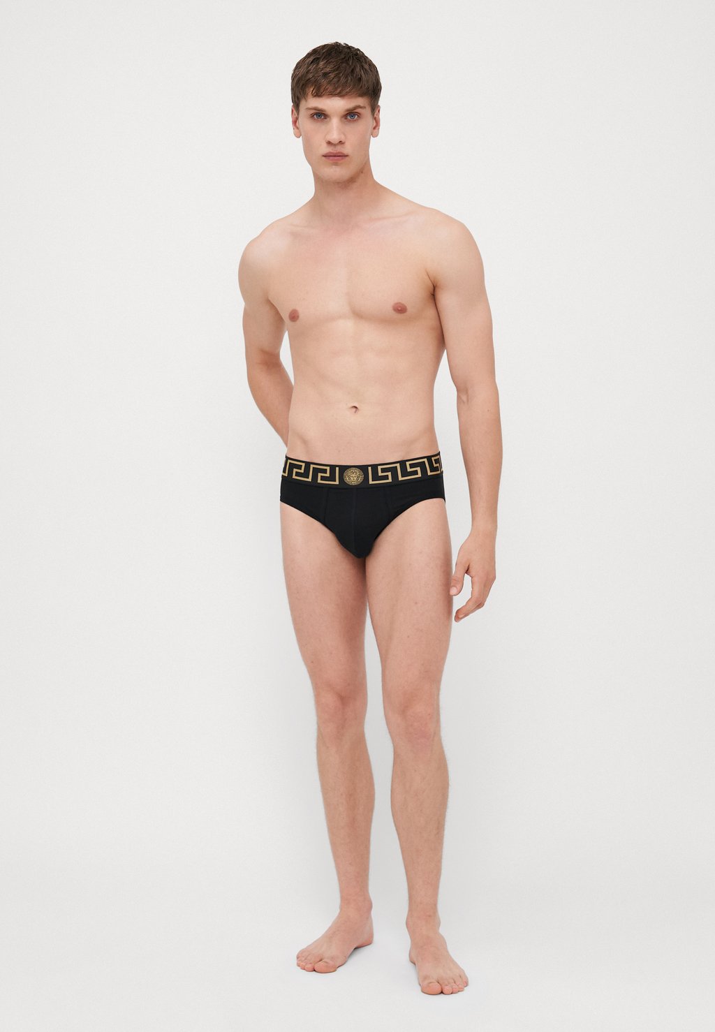 

Трусы-брифы TOPEKA NEW LOGO 2 PACK Versace, черный