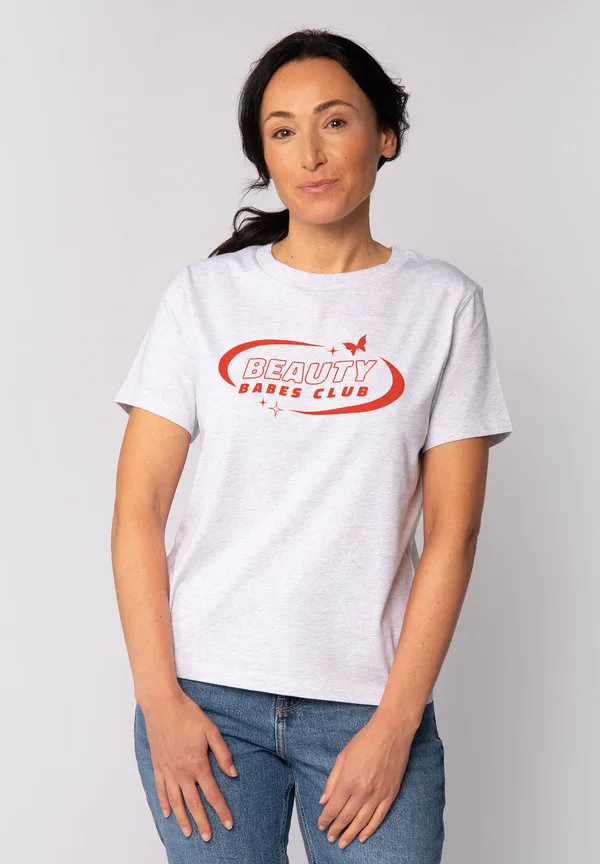 

Футболка с принтом "клуб красавиц" Watapparel, Cool Heather Grey, Серый, Футболка с принтом "клуб красавиц" Watapparel, Cool Heather Grey