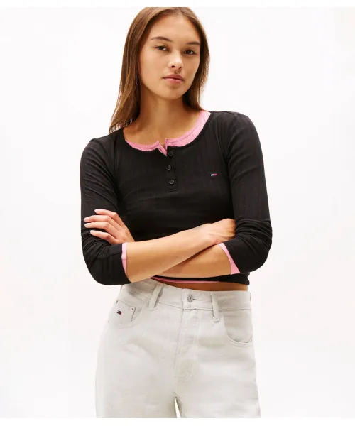 

Блуза Slim fit Tommy Jeans, черный