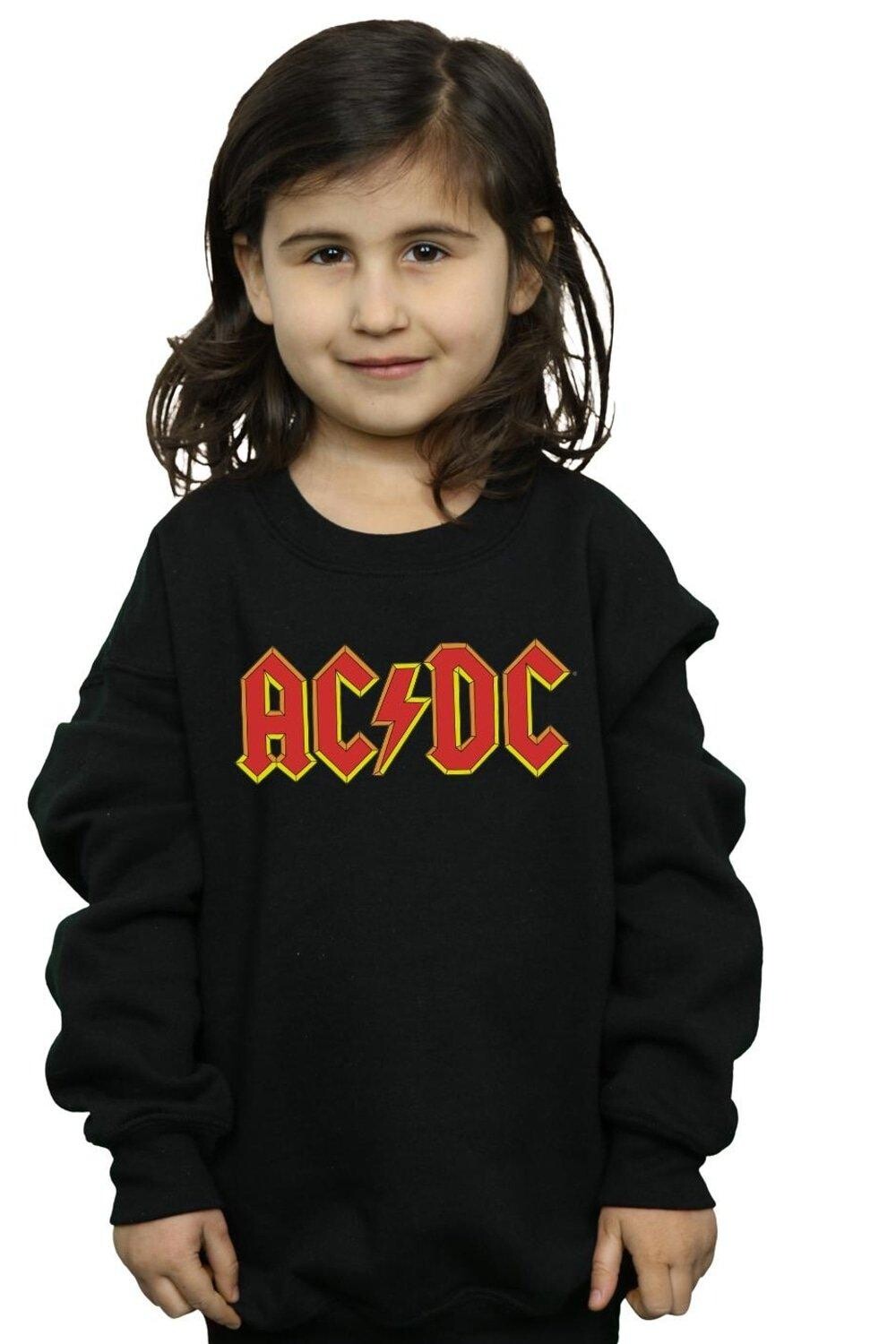 

Красный свитшот с логотипом AC/DC, черный