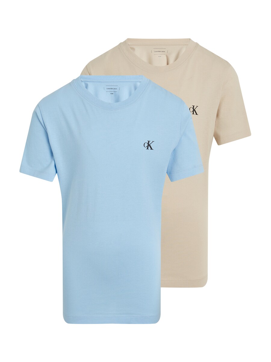

Обычная рубашка Calvin Klein Jeans, цвет Beige/Sky blue