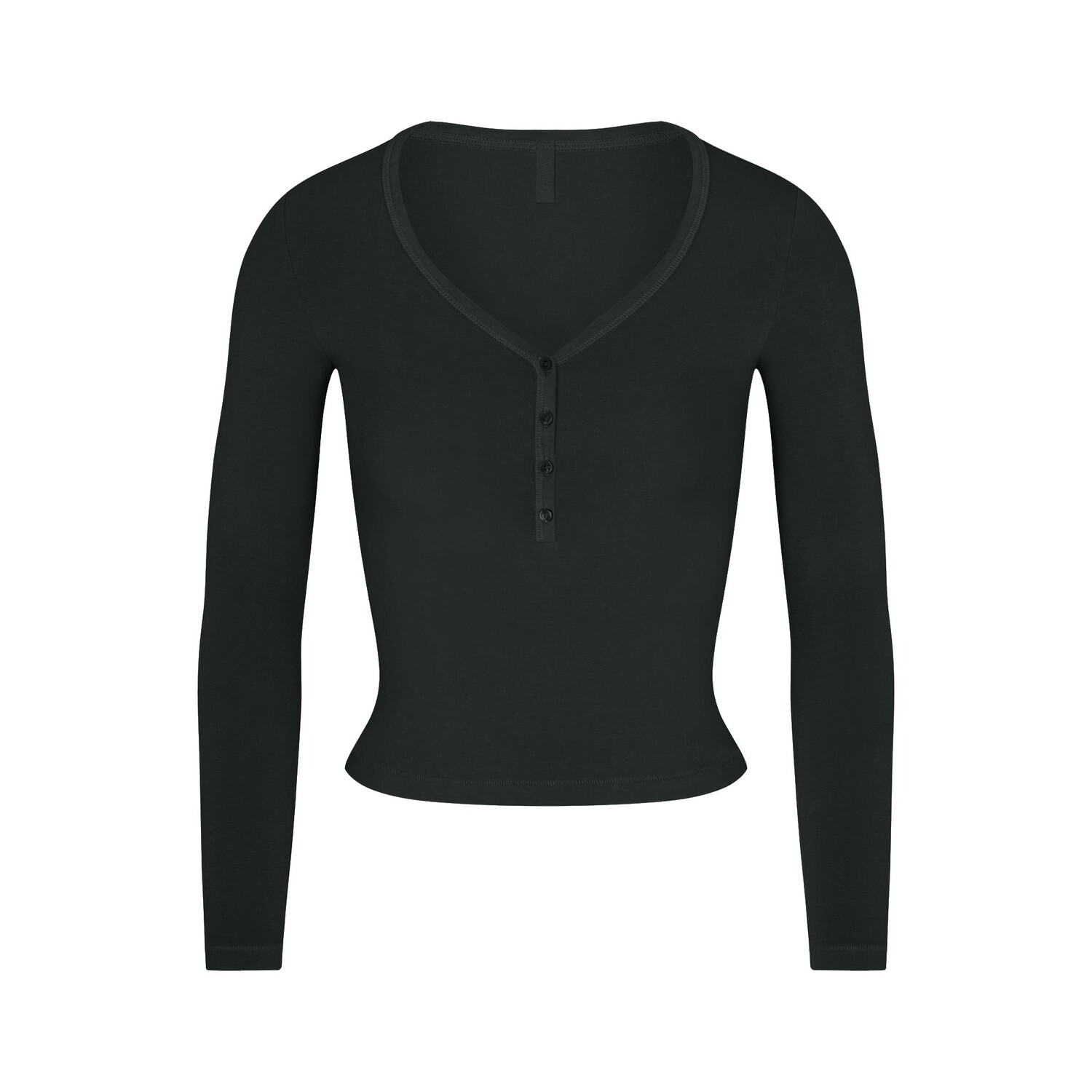 

Укороченная рукава с длинными рукавами SKIMS, цвет washed onyx