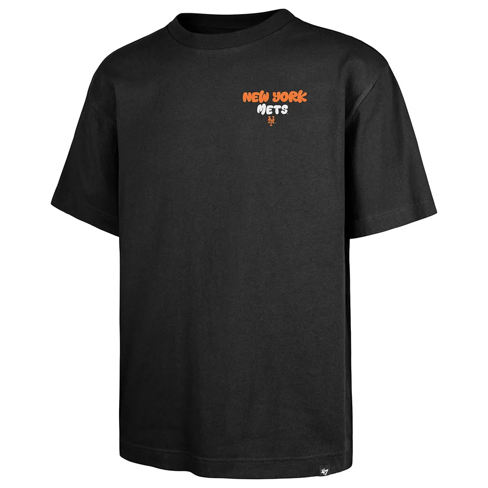 

Футболка с коротким рукавом с изображением мультяшного персонажа из команды New York Mets (47 MLB) от фонда Backer Foundation, черный