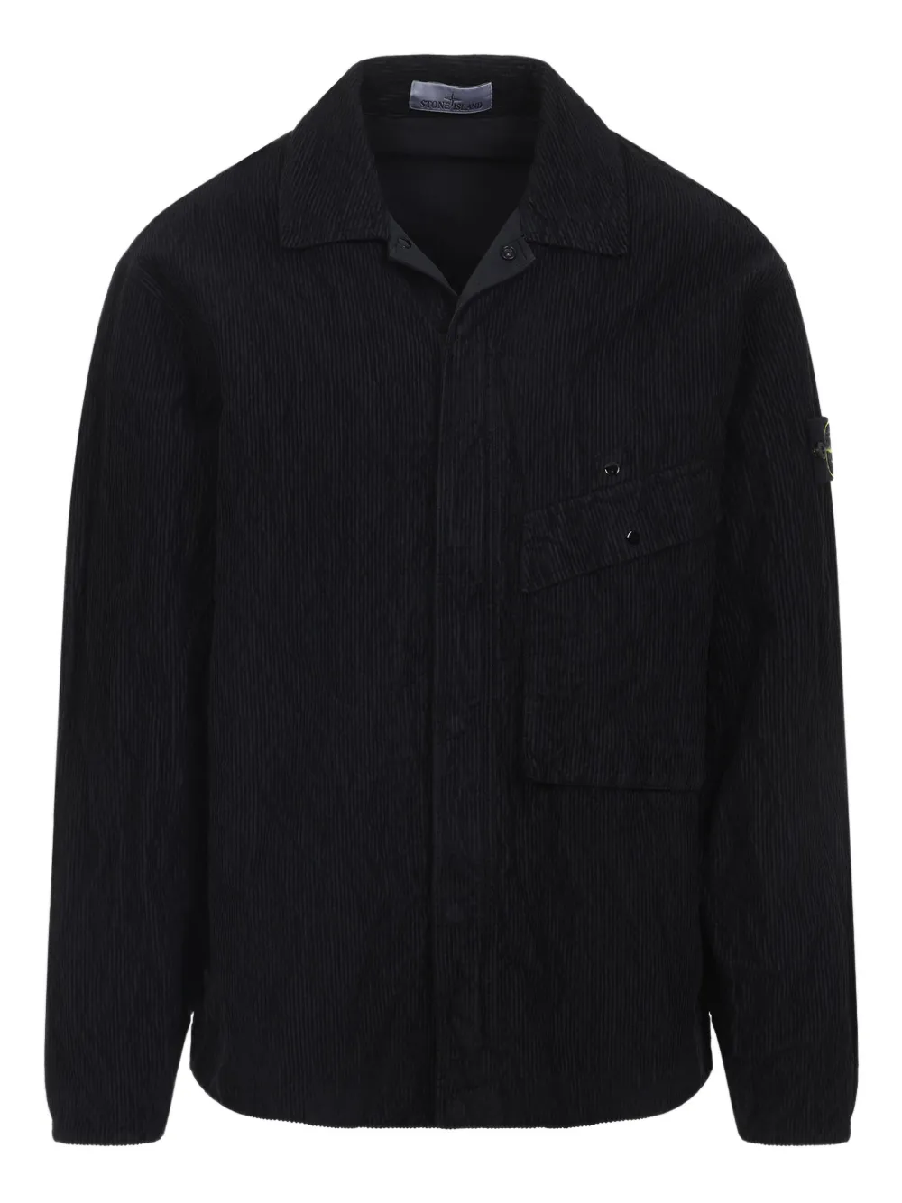 

Рубашка из вельвета с накладными карманами Stone Island, черный