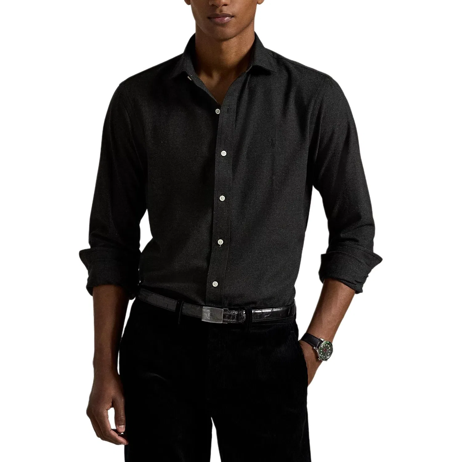 Рубашка Classic Version мужская Polo Ralph Lauren, Black — фото 3
