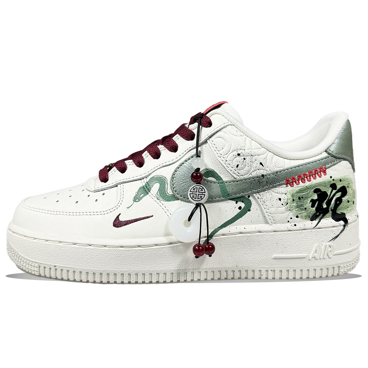 

Nike Найк Эйр Форс 1 Антискользящие износостойкие низкие скейтерские кроссовки унисекс зеленые, цвет Green