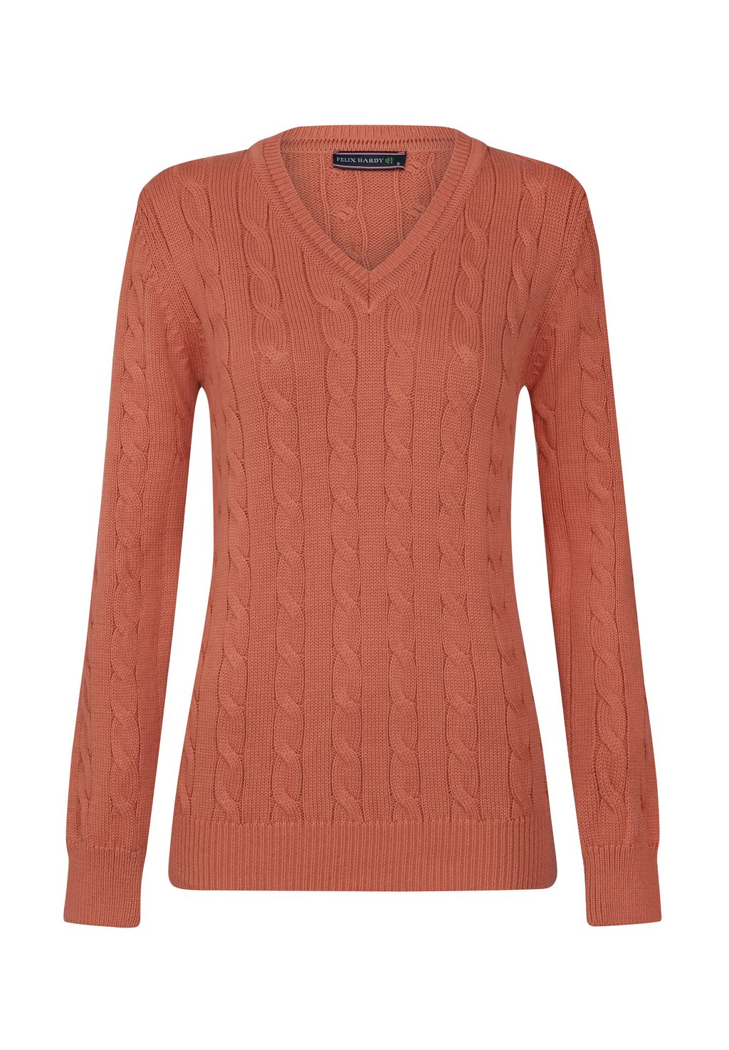 

Джемпер CABLE V-NECK Felix Hardy, оранжевый