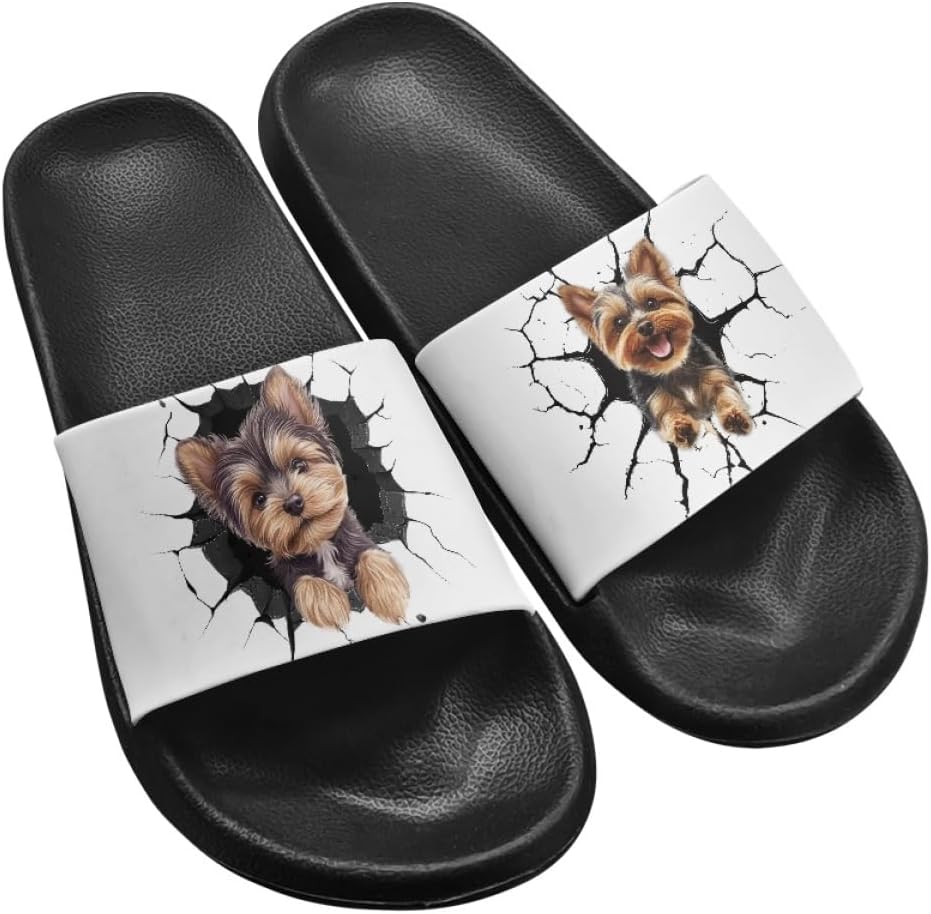 

Шлепанцы для женщин и мужчин. Милые водонепроницаемые шлепанцы с противоскользящим покрытием. Летние быстросохнущие тапочки для пляжа, бассейна и душа Generic, Cute Dogs