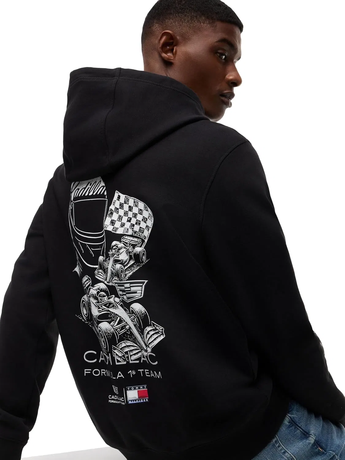 Мужская толстовка Tommy Hilfiger Formula 1 Tommy X Cadillac F1® Team Graphic Hoodie — фото 4
