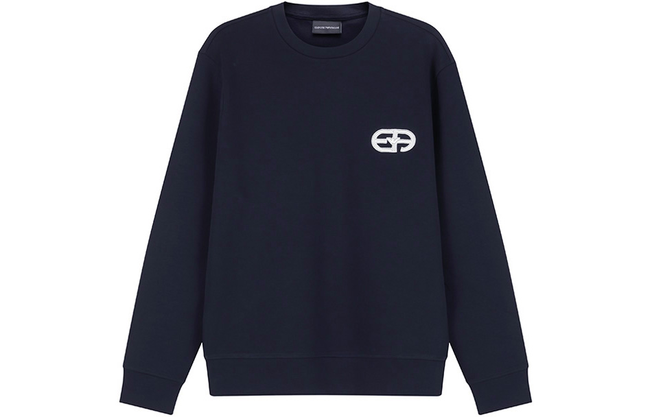 

Толстовка с круглым вырезом и нашивкой-логотипом EMPORIO ARMANI, Marine Blue