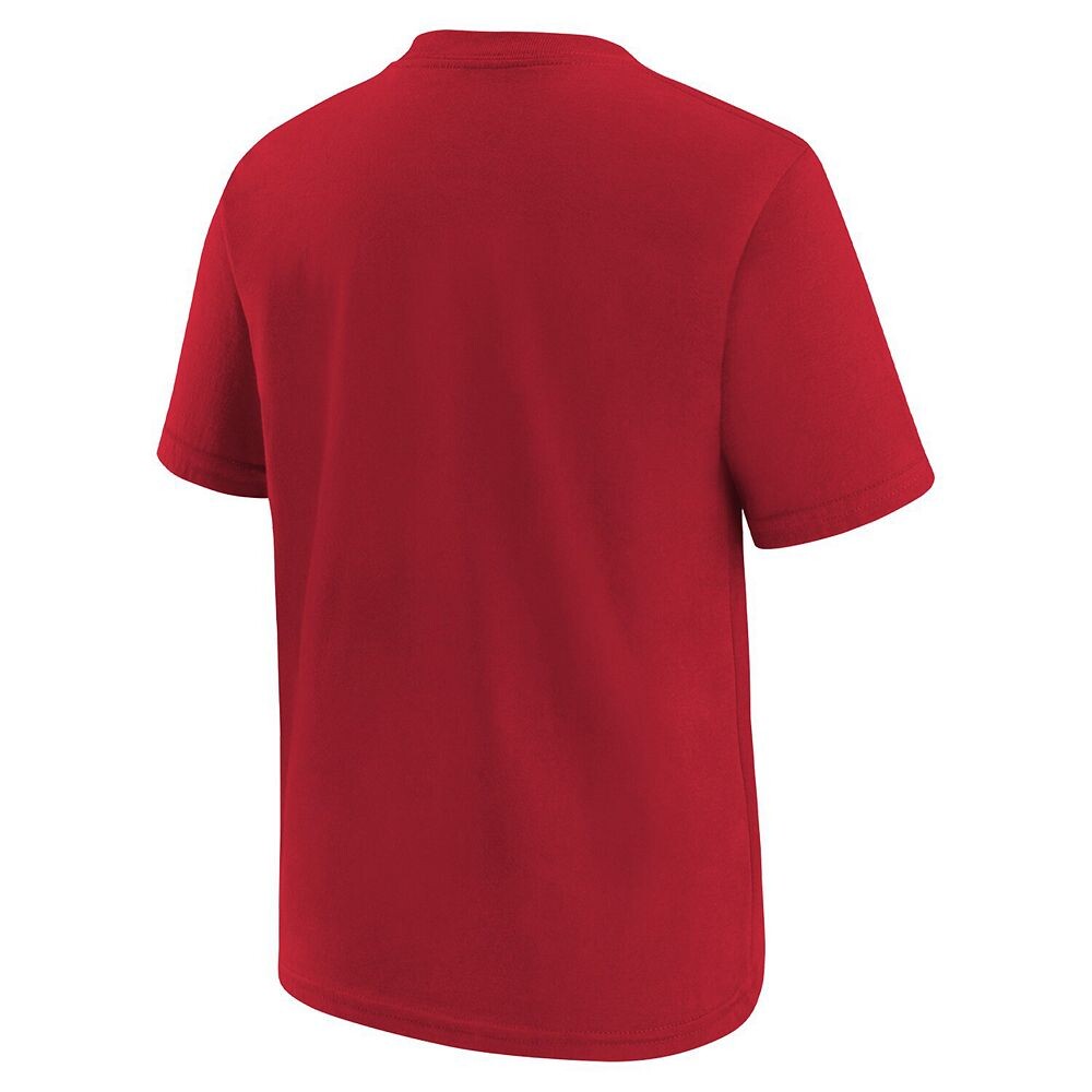 Красная футболка Nike Kansas City Chiefs Team для дошкольников с надписью, цвет Chf Red — фото 4