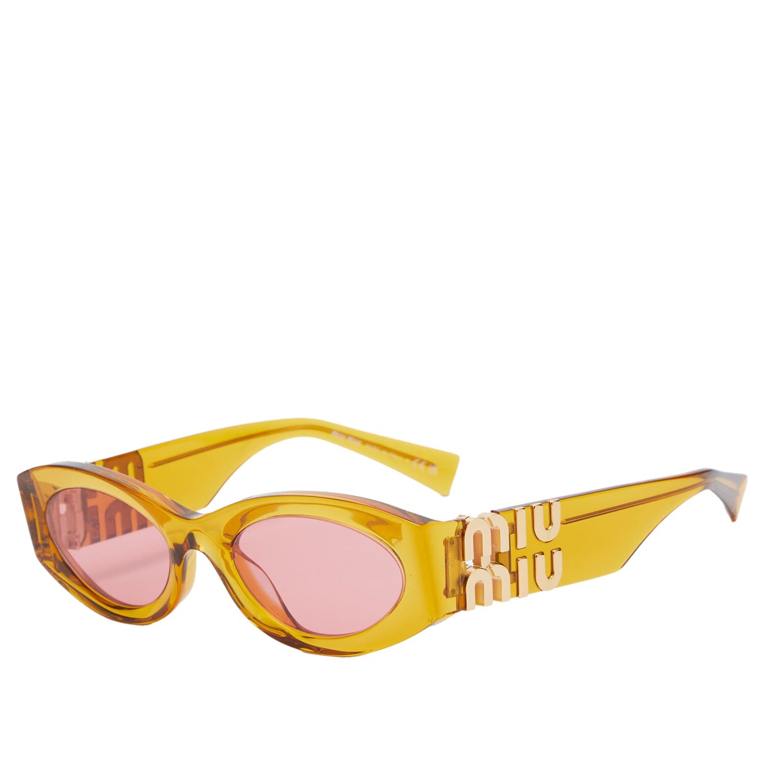 

Солнцезащитные очки Miu Miu Eyewear 11Ws Sunglasses, цвет Orange Transparent & Pink