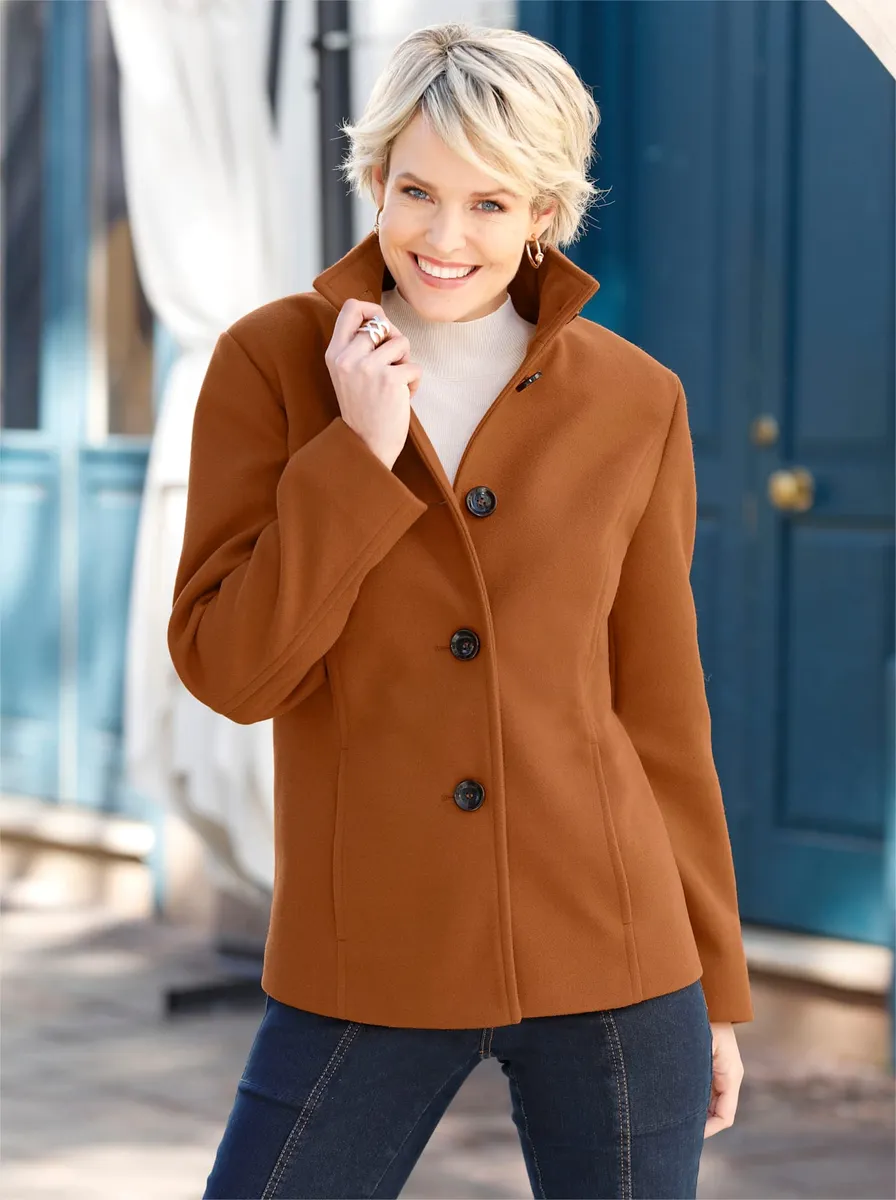 

Длинная куртка Classic Basics, без капюшона, цвет Cognac