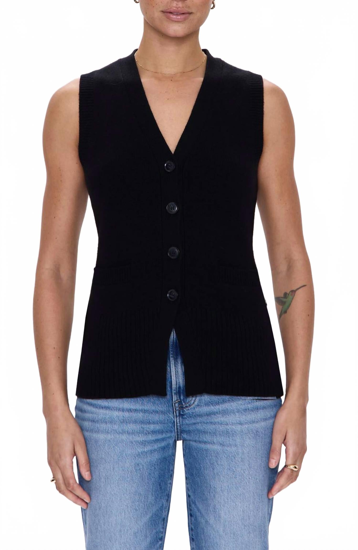 

PISTOLA Кардиган-жилет Audra в черном цвете