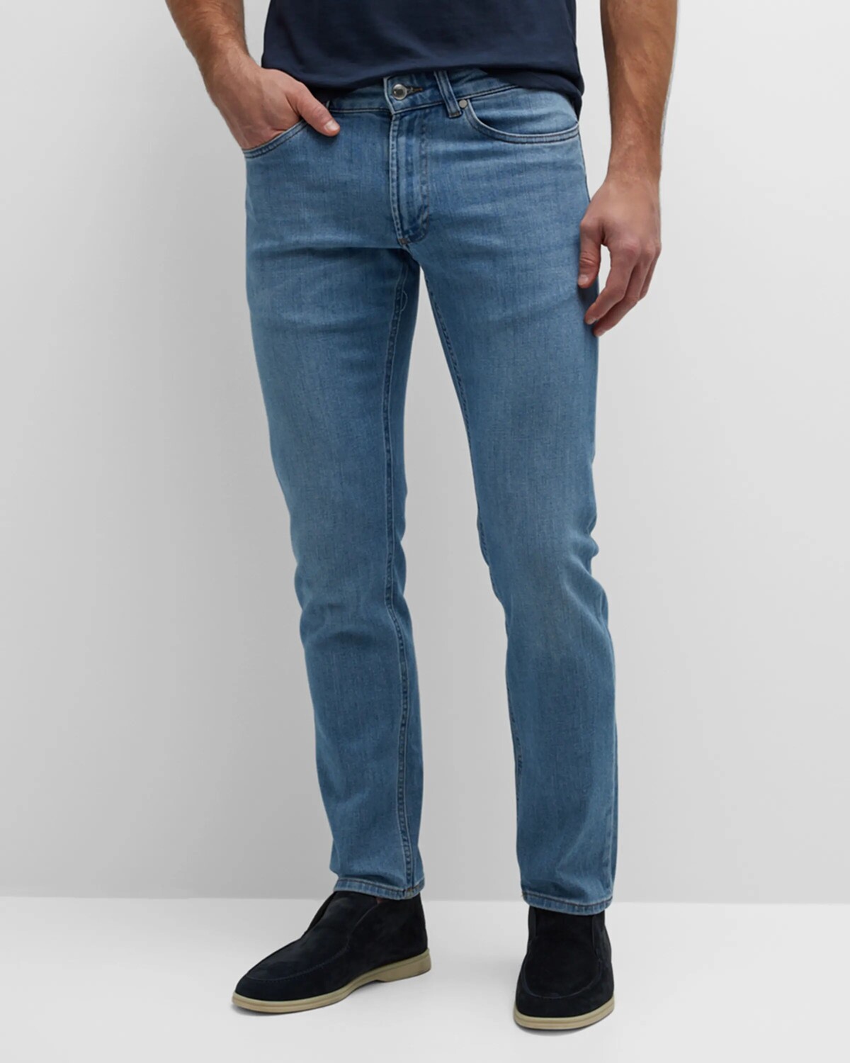 

Мужские джинсы из эластичного денима с 5 карманами Peter Millar, цвет Stone Washed Blue