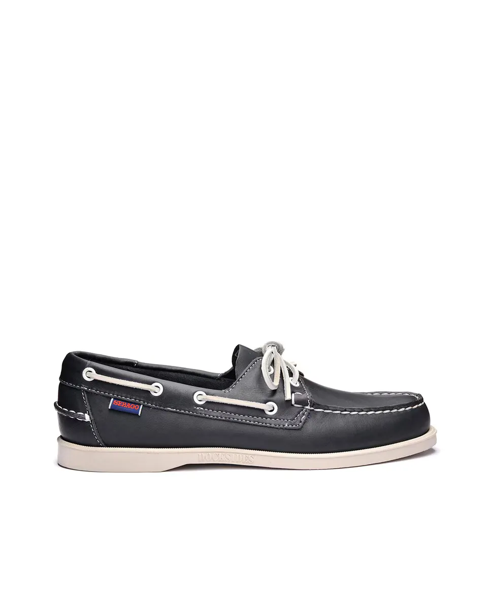 

Мужские кожаные топсайдеры синего цвета Sebago, синий