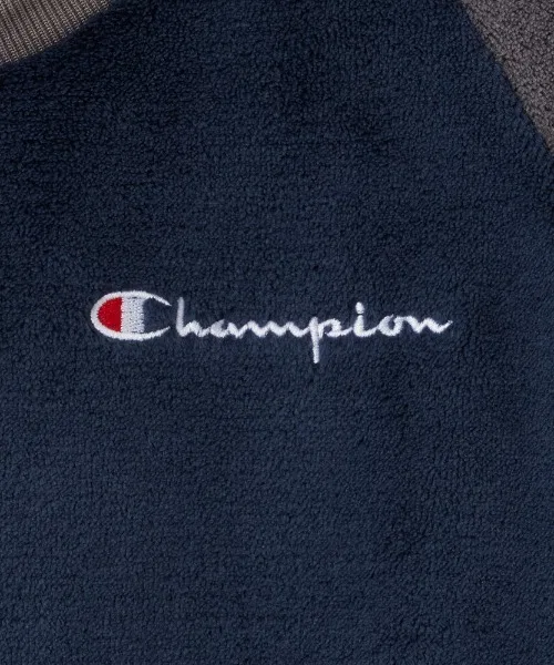 Детский комплект домашней одежды Champion флисовый длинный рукав и брюки тёмно-серый — фото 4