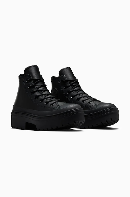 Кожаные кеды Chuck Taylor All Star Lugged Heel Converse, черный — фото 2