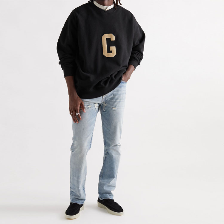 Свитшот 'G' седьмой коллекции Fear Of God, черный — фото 4