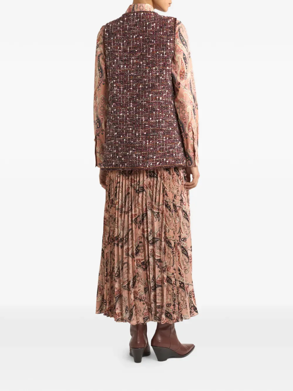 Твидовый жилет ETRO, красный — фото 3