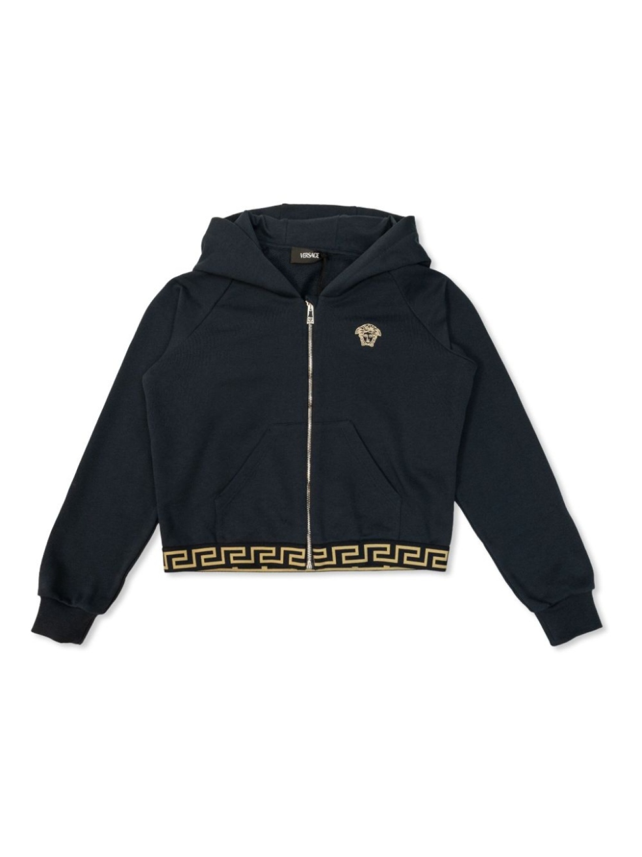 

Versace Kids худи с вышивкой Medusa, черный