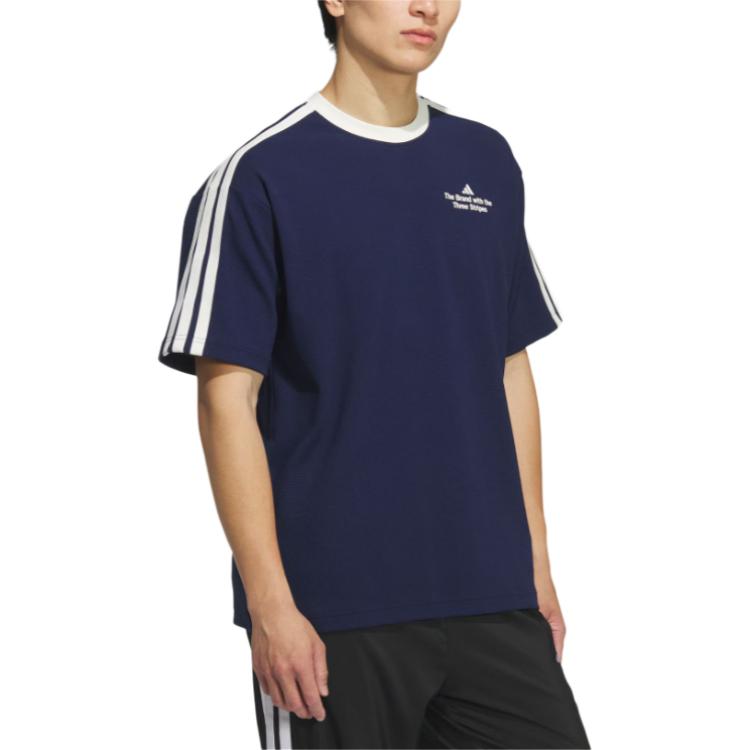 Adidas Футболка мужская Dark Indigo/Jade White — фото 3