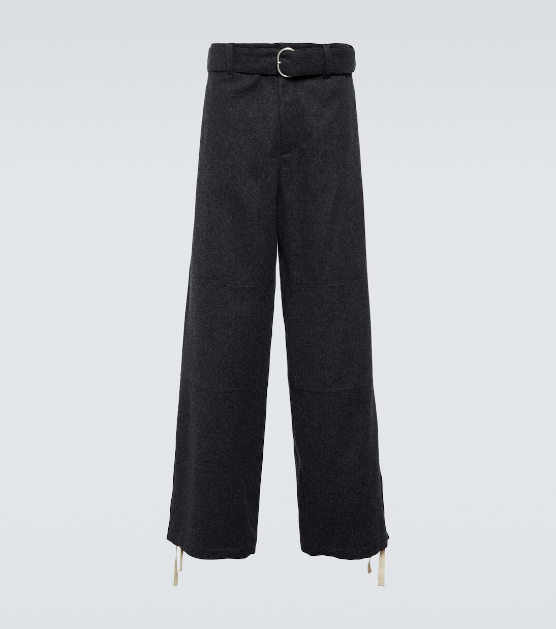 

Широкие брюки из натуральной шерсти Jil Sander, серый