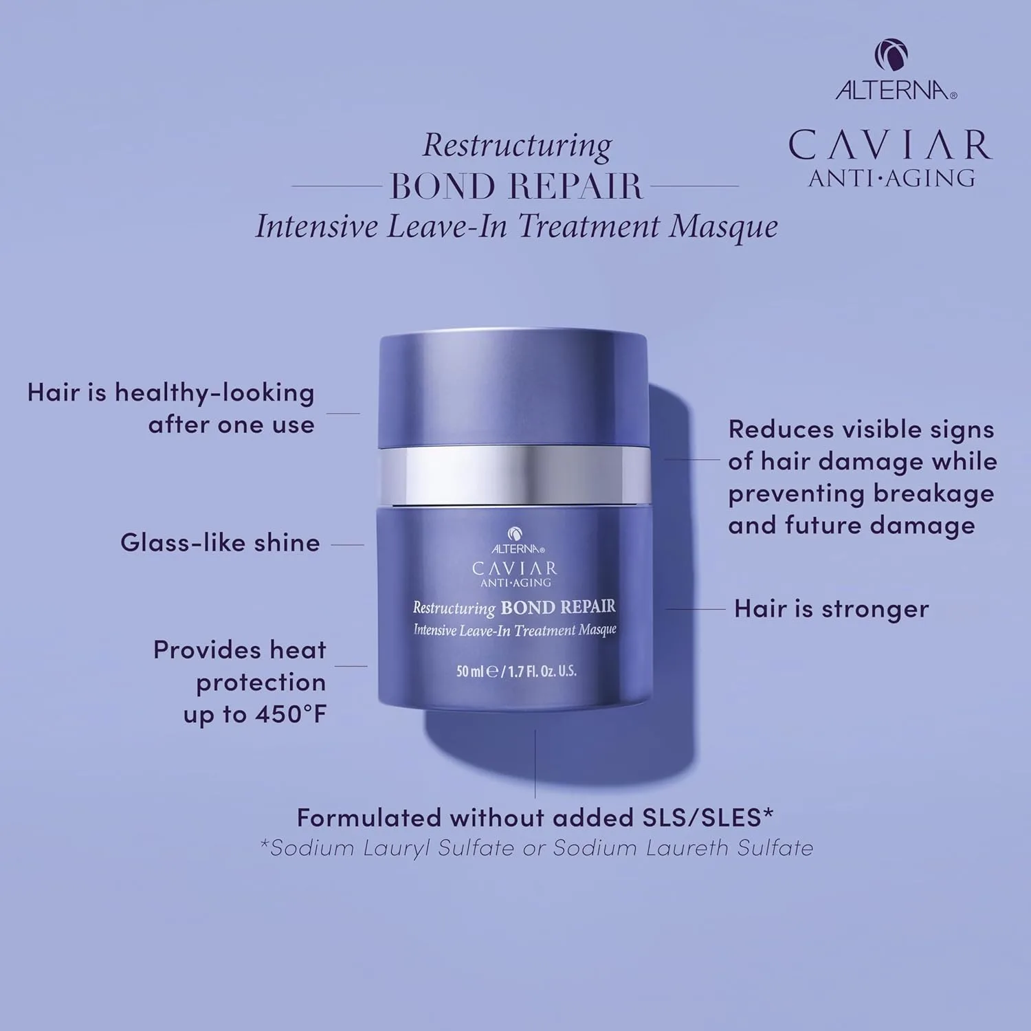 Alterna Haircare CAVIAR Антивозрастная восстанавливающая маска для волос, интенсивное несмываемое средство, 48 г | Восстанавливает, укрепляет и защищает поврежденные волосы — фото 3