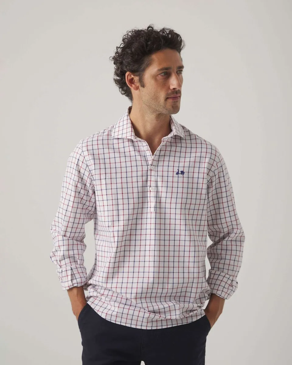 

Мужская рубашка прямого кроя в белую клетку Scotta 1985, белый