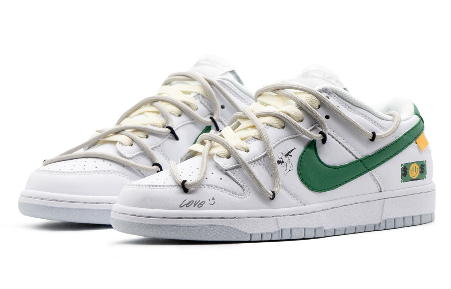 

Кроссовки Nike Dunk Skateboard Shoes Men Low-Top White/Green/Gray