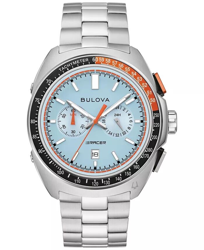 

Мужские часы-хронограф Racer с браслетом из нержавеющей стали, 42 мм Bulova