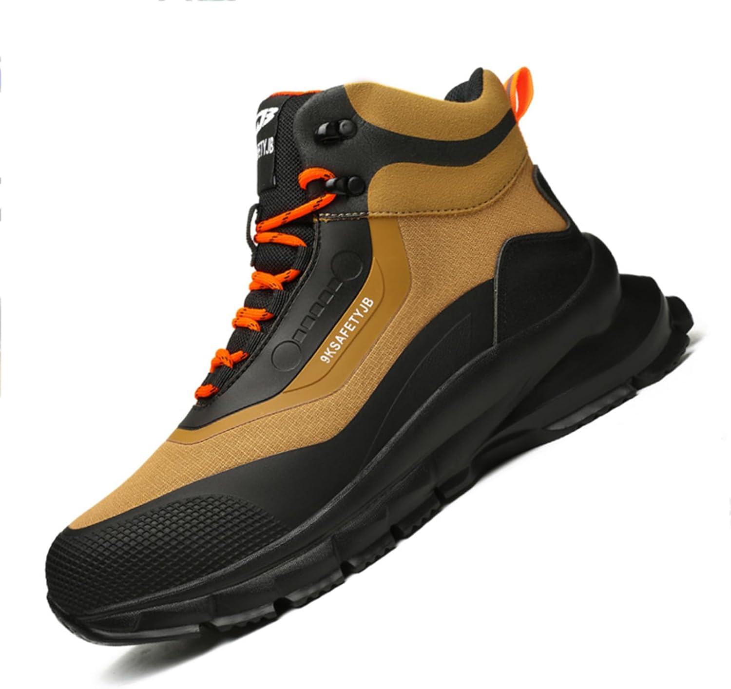 

Мужские ботинки KYOESCAI с стальным носком, водонепроницаемые высокие ботинки, легкая защитная обувь, устойчивая к проколам, для промышленности и строительства, желтый