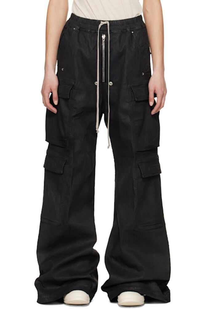 

Черные джинсы Hollywood Double Cargo Jumbo Belas Rick Owens DRKSHDW
