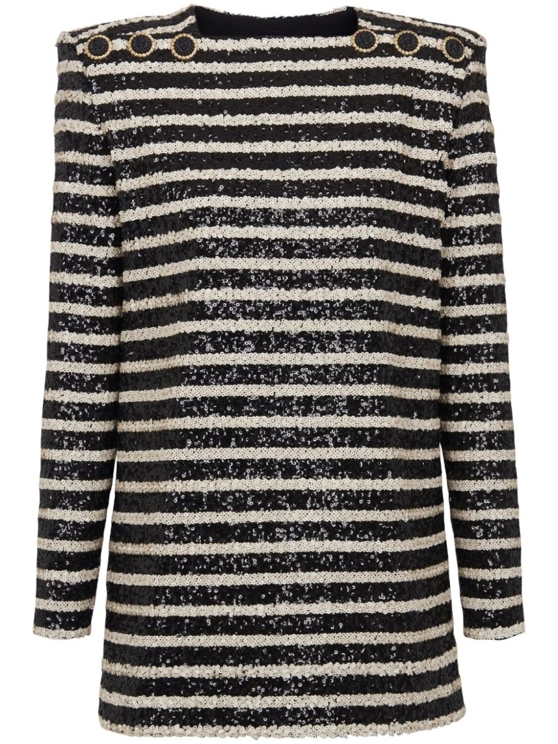 

Balmain короткое платье с пайетками, черный
