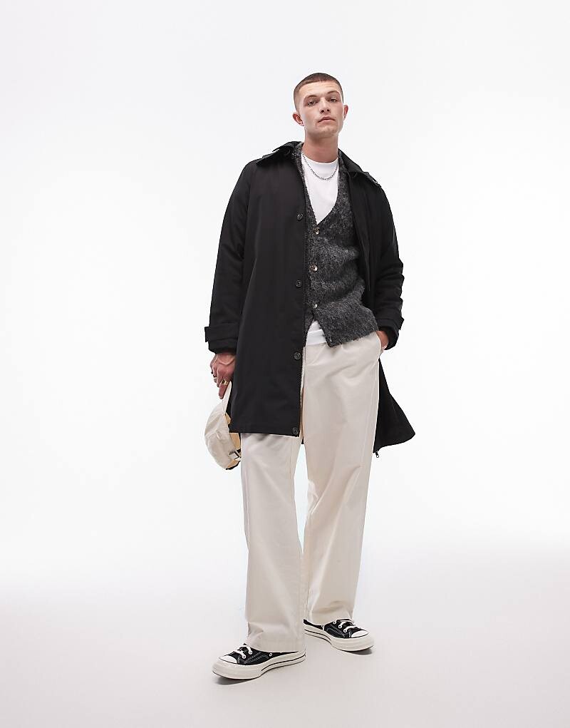 

Topman – Черный плащ с капюшоном