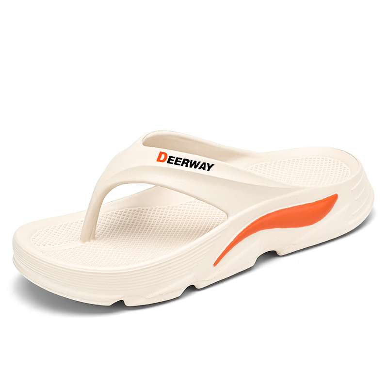 

Тихие, устойчивые к запахам, нескользящие мужские шлепанцы DEERWAY, Beige