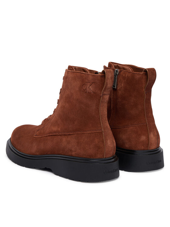 Туфли на шнуровке Combat Ess Lace Up Zip Boot Su YM0YM01371 Calvin Klein, коричневый — фото 3