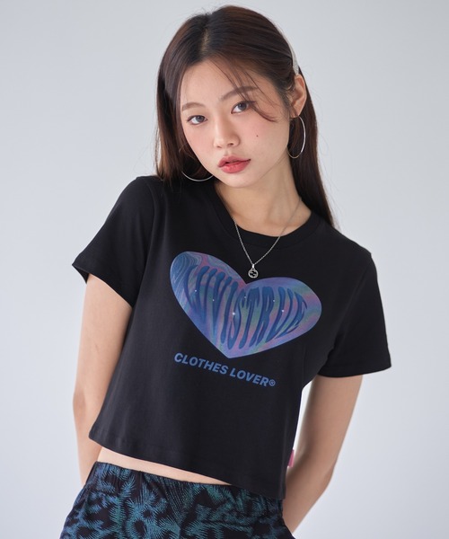 

Футболка с принтом в виде сердца LUVISTRUE, черный