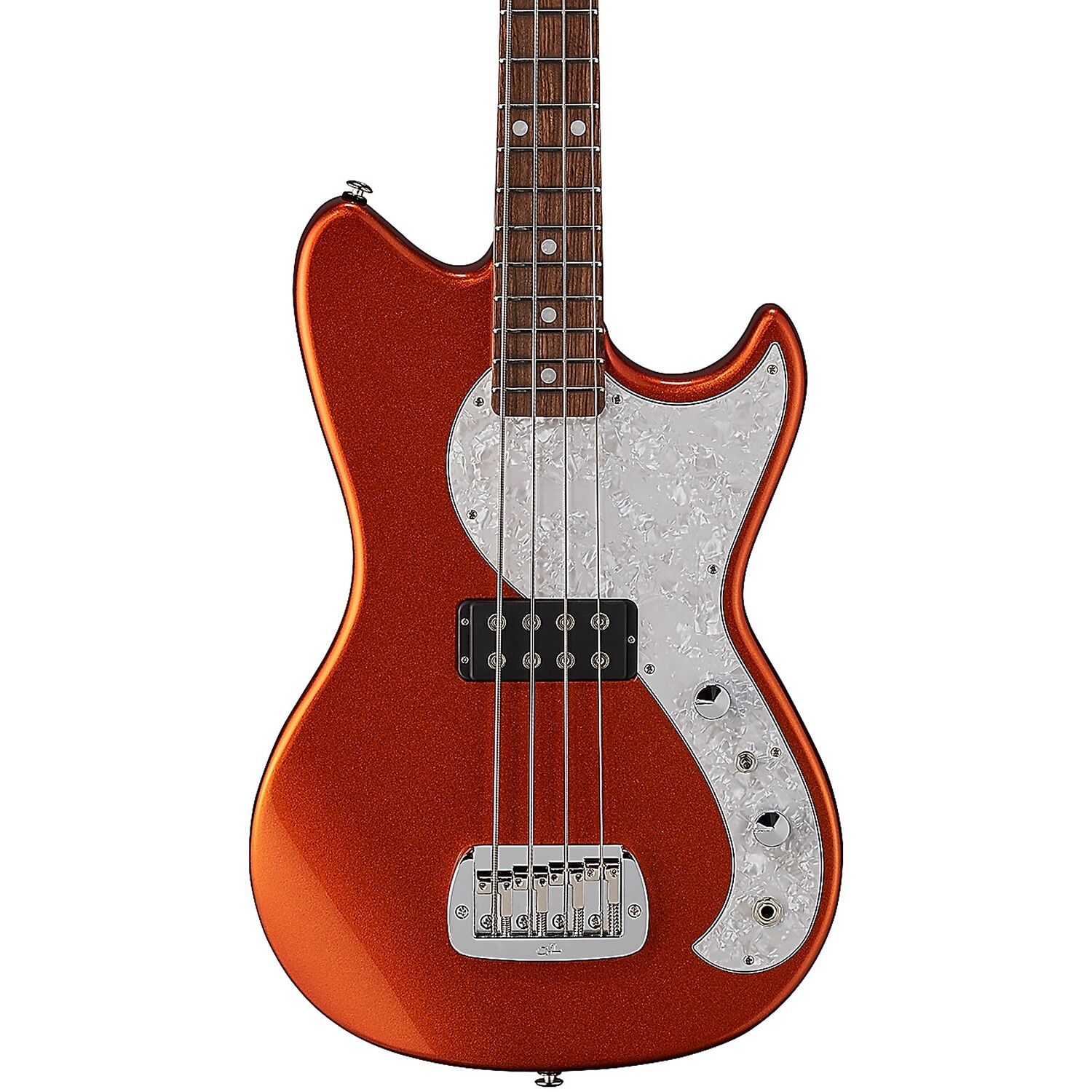 

G&L Fullerton Deluxe Fallout Shortscale Электробас-гитара Tangerine Metallic