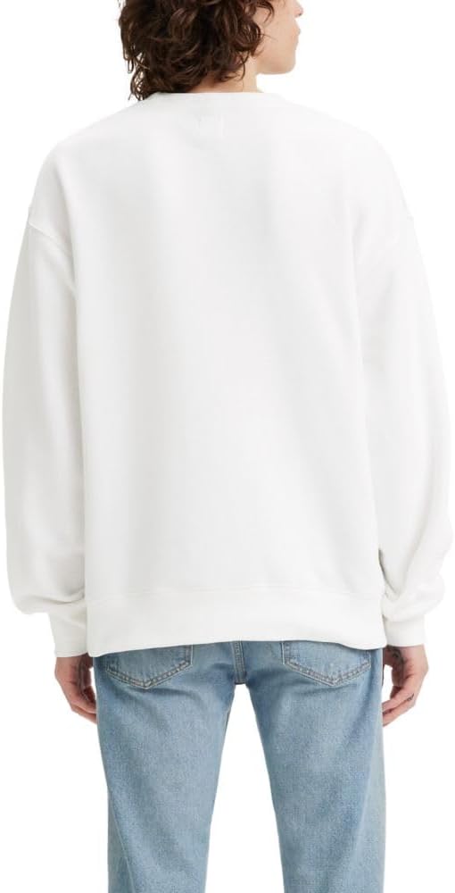 Толстовка Levi's Relaxed Graphic Crewneck, 501 Logo Outline Crew White+ — фото 2