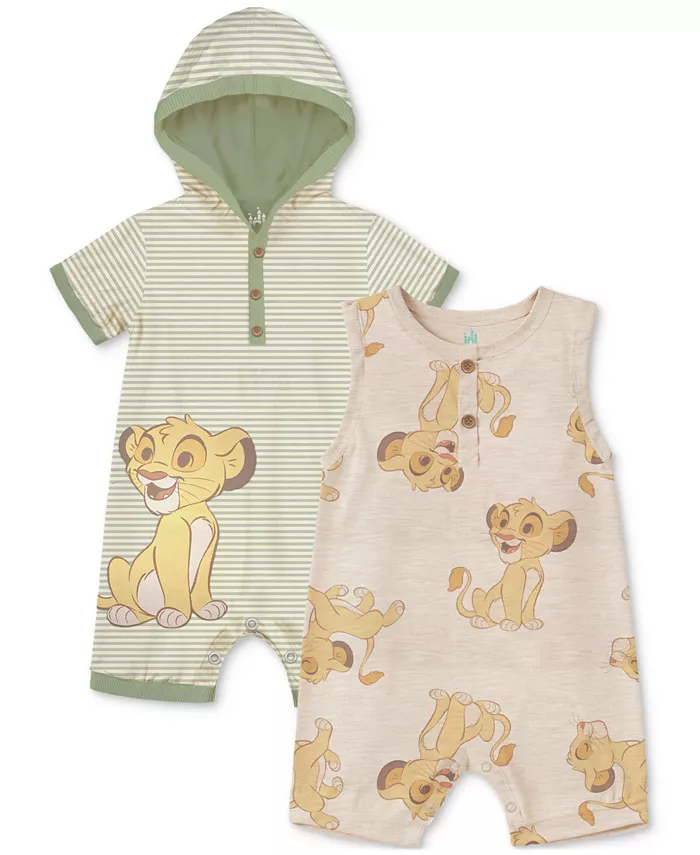 

Комплект из 2 комбинезонов Baby Boys Lion King Disney, зеленый