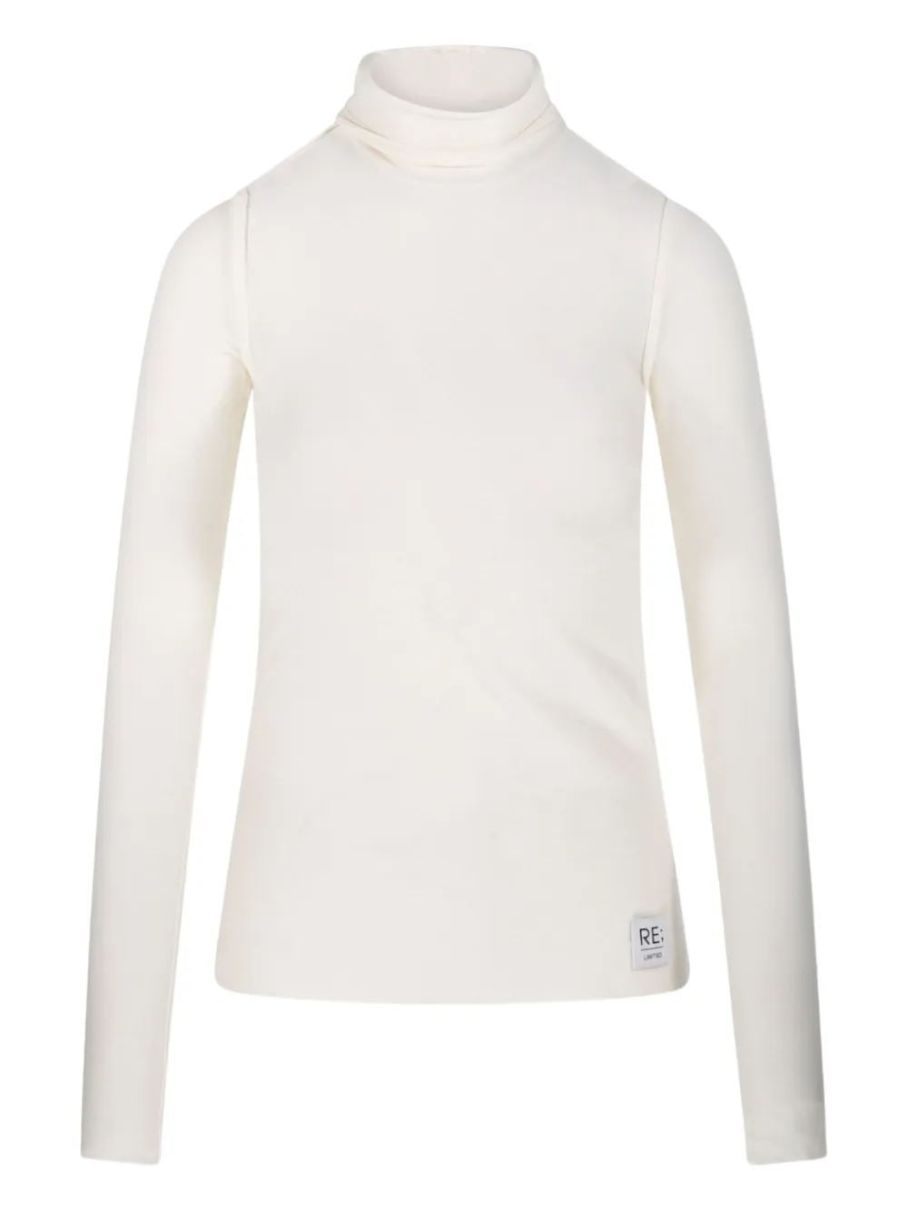 

Топ с высоким воротом и длинными рукавами RE CODE, белый