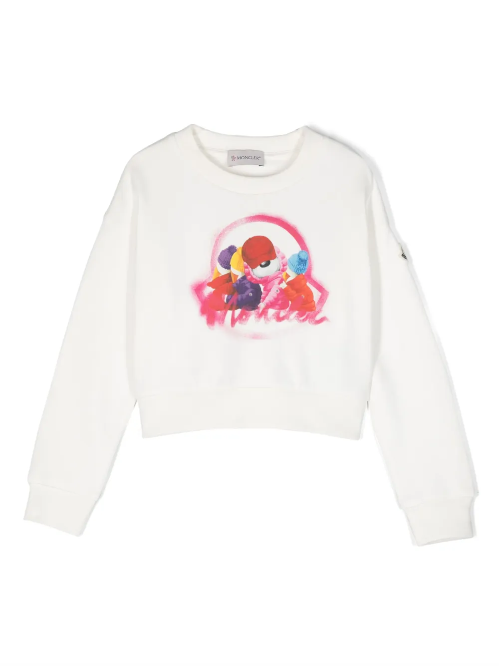 

Толстовка с графичным принтом Moncler Enfant, белый