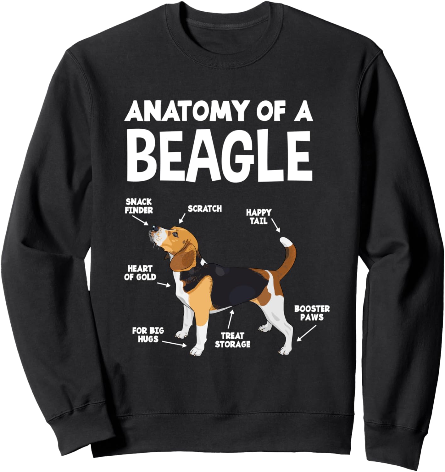 

Анатомия бигля. Забавная толстовка с биглем Funny Beagle Owner Beagle Breeder Apparel & Gifts, черный