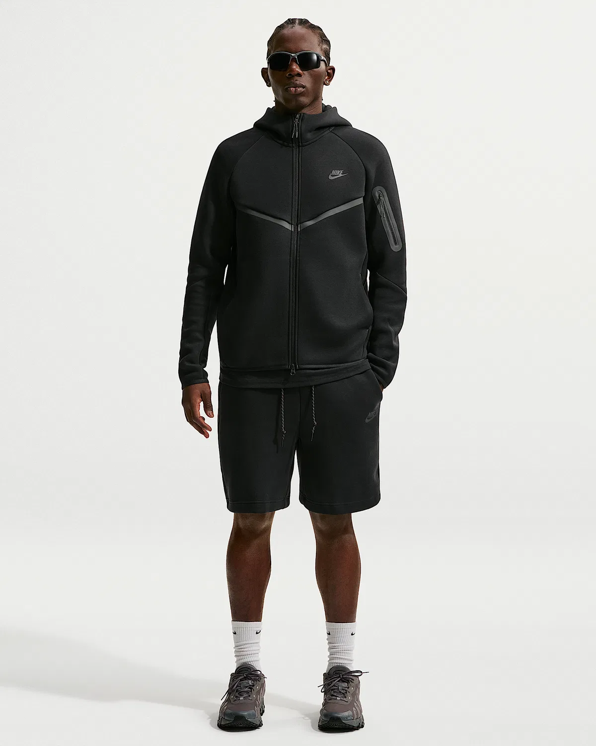 Мужские флисовые шорты Nike Tech, Black/Black